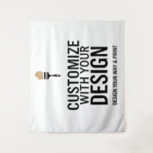 空白のカスタマイズ可能な80x68インチの会社ロゴ入りタペストリー タペストリー (正面)