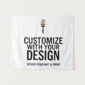 空白のカスタマイズ40x34インチ企業パーソナライズ タペストリー (正面(横))