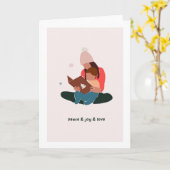 空白のクリスマスカード カード (黄色い花)