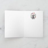 空白のクリスマスメッセージ 看護師 キュートなテディベア カード (内部)