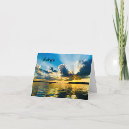 空白のサンセット感謝カード サンキューカード