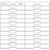 空白のジュエリー価格タグ シール (正面)