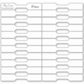 空白のジュエリー価格ラベル シール (正面)