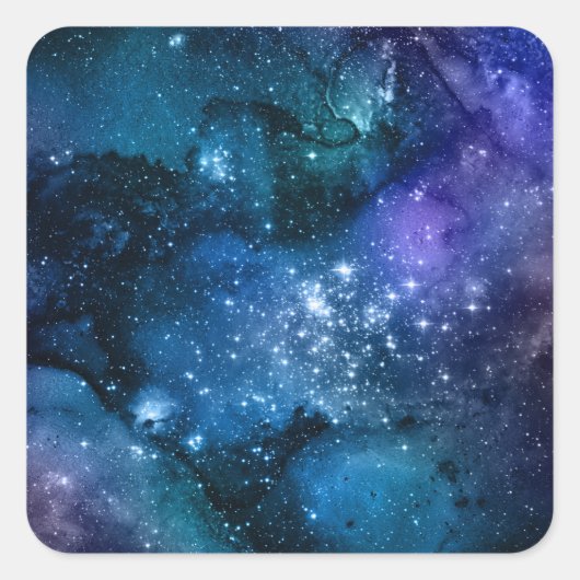 空白のテンプレート、DIY文字アートロゴ、W/C & Stars スクエアシール (正面)