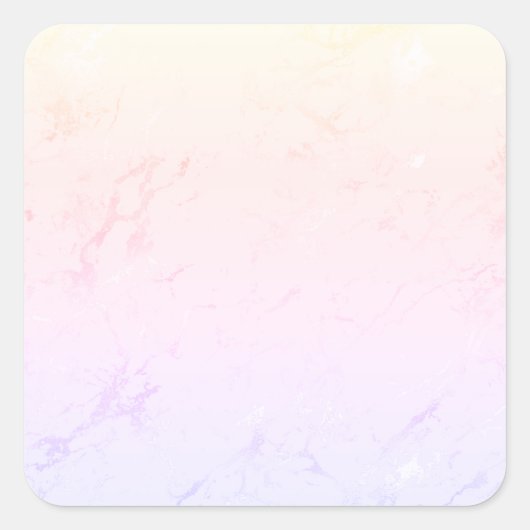 空白のテンプレート、DIY文字アート淡い色の、Yel Pink Purple スクエアシール (正面)