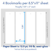 空白のデザイン独自のブックマークテンプレート