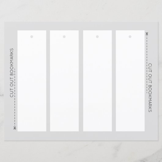 空白のデザイン独自のブックマークテンプレート (正面)