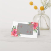 空白のバラガーデン結婚予算 プレイスカード (裏面)