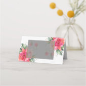 空白のバラガーデン結婚予算 プレイスカード (正面)