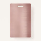 空白のバラ金ゴールドカスタムテンプレート文字写真 バッジ (正面)