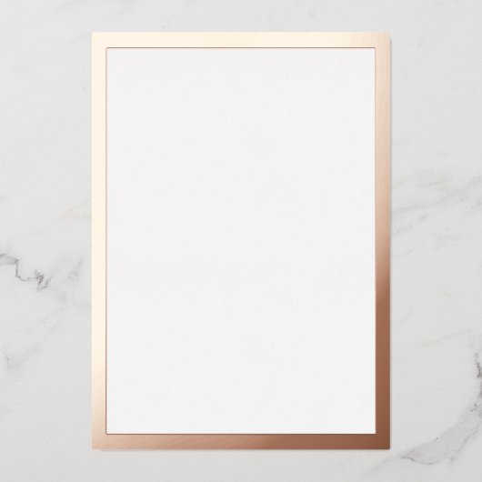 空白のバラ金ゴールド 箔招待状 (正面)