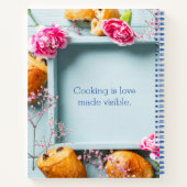 空白のパーソナライズされたレシピ調理師本書を ノートブック (裏面)