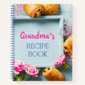 空白のパーソナライズされたレシピ調理師本書を ノートブック (正面)