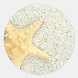 空白のビーチテーマステッカー001 ラウンドシール