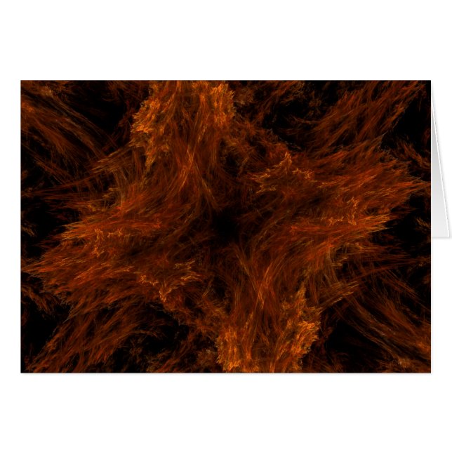 空白のフラクタルデザイン付きカード (正面横)