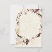 空白のブッジェットボホーフェアーズの結婚式 招待状 (正面)