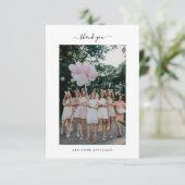 空白のブライダルシャワー写真IIありがとう サンキューカード (スタンド正面)