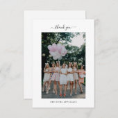 空白のブライダルシャワー写真IIありがとう サンキューカード (正面/裏面)