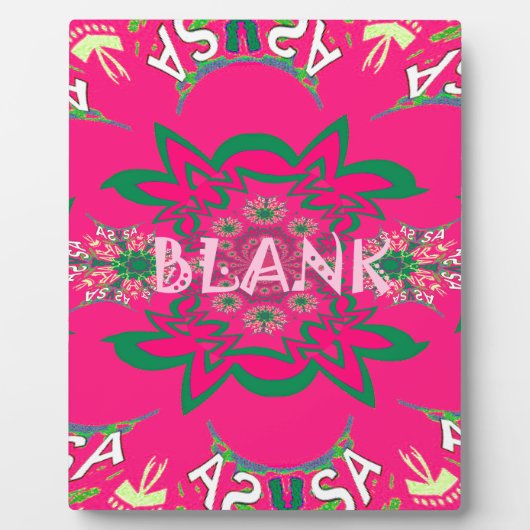 空白のベビー鮮やかなピンクのフローラ紫の色合いモノグラム フォトプラーク (正面)