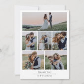 空白のメッセーパーソナライズされたジの写真結婚用 サンキューカード (正面)