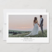 空白のメッセーパーソナライズされたジの写真結婚用 サンキューカード (正面)