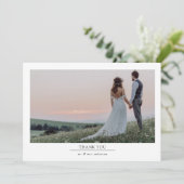 空白のメッセーパーソナライズされたジの写真結婚用 サンキューカード (スタンド正面)