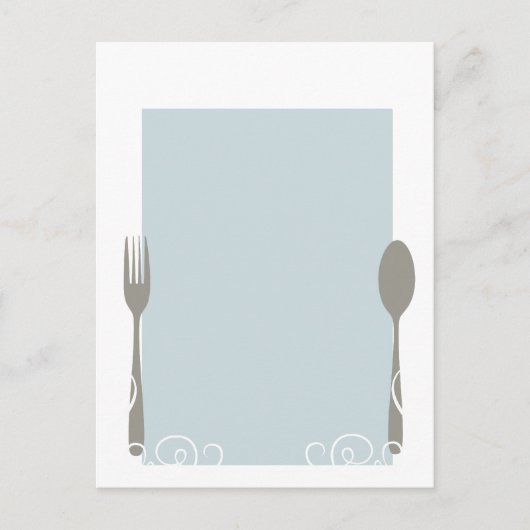 空白のメニュー ポストカード (正面)