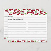 空白のレシピカード：さくらんぼ ポストカード (正面/裏面)