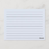 空白のレシピカード:バタフライ&フラワーポストカード ポストカード (裏面)