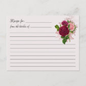 空白のレシピカード:フローラ花束はがき ポストカード (正面)