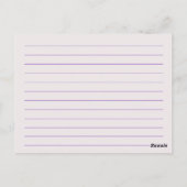 空白のレシピカード:マルチカラー ペコック ポストカード (裏面)