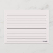 空白のレシピカード:ローズブーケはがき ポストカード (裏面)