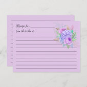 空白のレシピカード:花束葉書 ポストカード (正面/裏面)