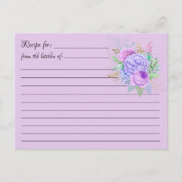 空白のレシピカード：花束葉書 ポストカード