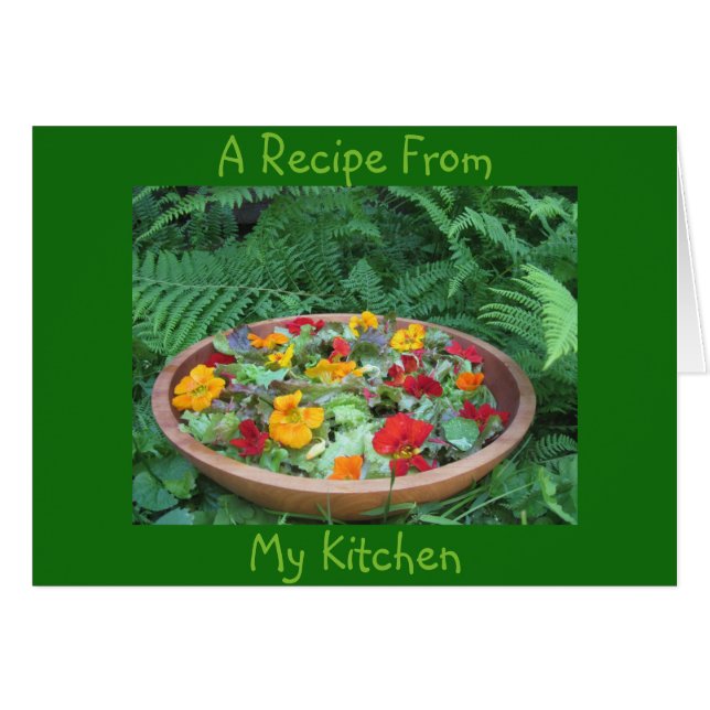 空白のレシピノートカード (正面横)