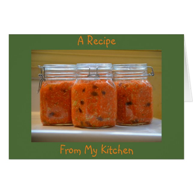 空白のレシピノートカード (正面横)