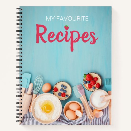 空白のレシピ調理師の書本 ノートブック (正面)