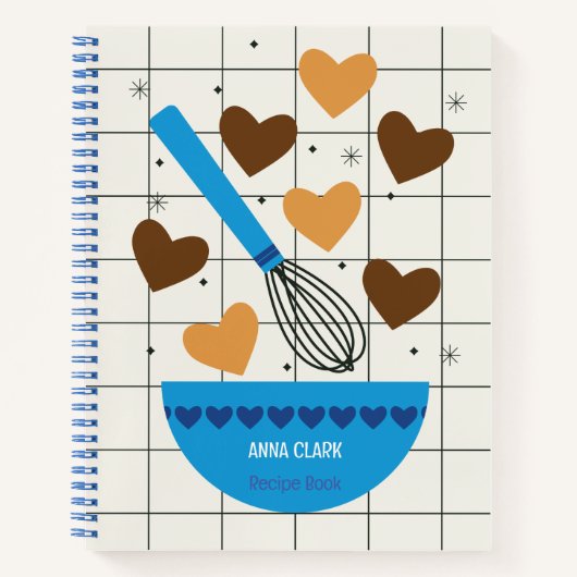 空白のレシピ調理師の書本 ノートブック (正面)