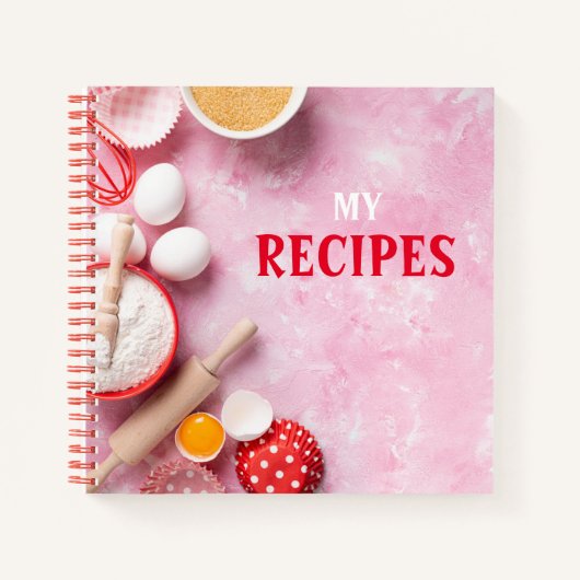 空白のレシピ調理師書帳 ノートブック (正面)