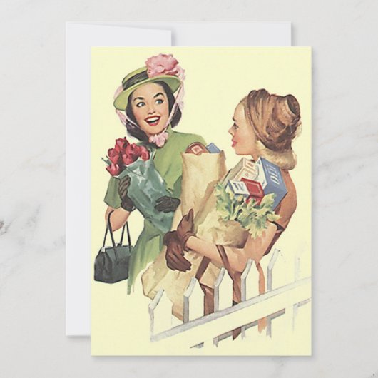 空白のレトロサプライズウェルカムフレンズ招待状 招待状 (正面)