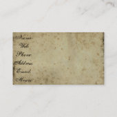 空白のヴィンテージ暗色の経年染色紙 名刺 (裏面)