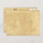 空白のヴィンテージ経過付き紙はがき ポストカード (正面/裏面)