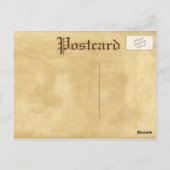 空白のヴィンテージ経過付き紙はがき ポストカード (裏面)