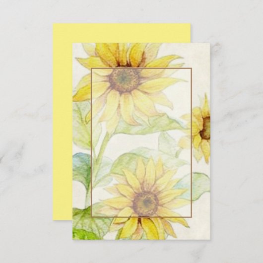 空白の予算で楽しむ！ひまわりのウェディング 招待状 (正面/裏面)