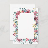 空白の予算の明るいフローラ結婚 招待状 (正面/裏面)