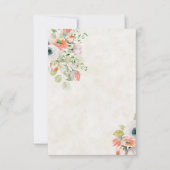 空白の予算はピンクとブルーのフローラ結婚 招待状 (正面)