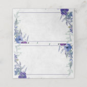 空白の予算は紫と青のフローラ結婚 プレイスカード (外部開封)