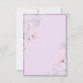 空白の予算パープル結婚フローラ 招待状 (正面)