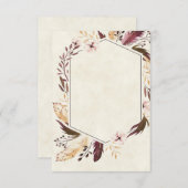 空白の予算ボーホーフェアリーの結婚式 招待状 (正面/裏面)