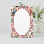 空白の予算 オレンジ 水彩 花のウェディング   招待状 (スタンド正面)